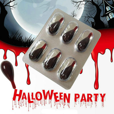Halloween horror vampire zombie edible fake blood capsules and softgel capsules